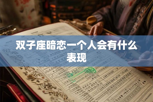 双子座暗恋一个人会有什么表现