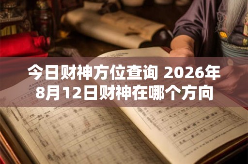 今日财神方位查询 2026年8月12日财神在哪个方向 今日财神方位查询 2026年8月12日财神在哪个方向