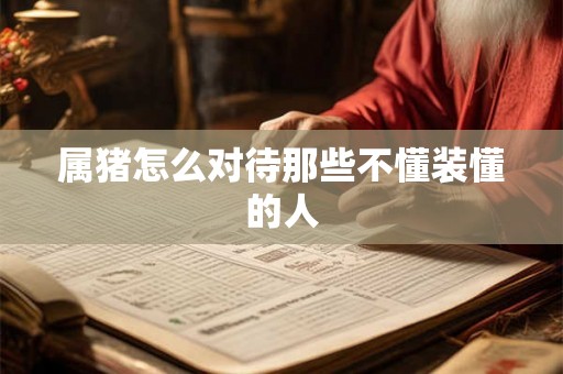 属猪怎么对待那些不懂装懂的人