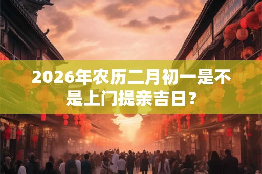 2026年农历二月初一是不是上门提亲吉日？