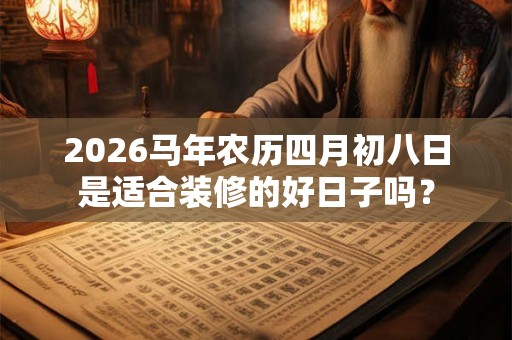 2026马年农历四月初八日是适合装修的好日子吗？