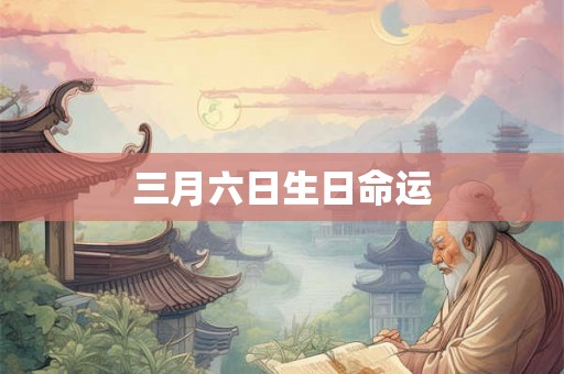 三月六日生日命运