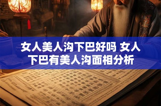 女人美人沟下巴好吗 女人下巴有美人沟面相分析