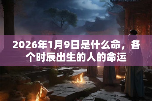 2026年1月9日是什么命，各个时辰出生的人的命运