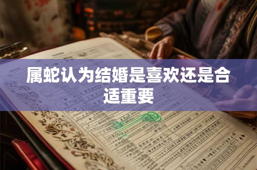 属蛇认为结婚是喜欢还是合适重要