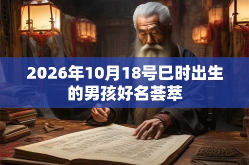 2026年10月18号巳时出生的男孩好名荟萃