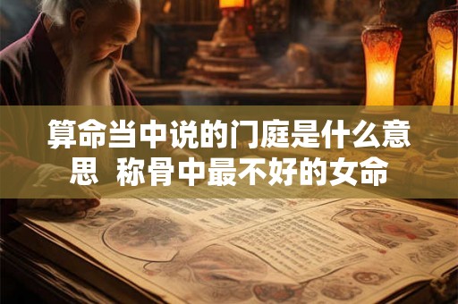 算命当中说的门庭是什么意思  称骨中最不好的女命