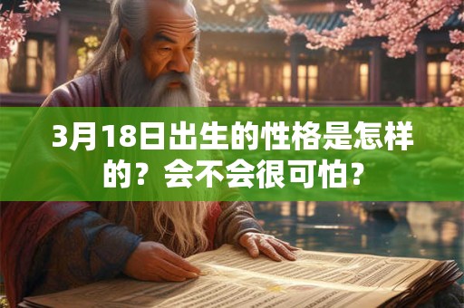 3月18日出生的性格是怎样的？会不会很可怕？