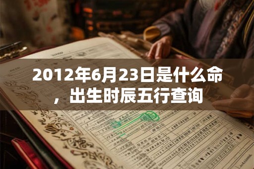 2012年6月23日是什么命，出生时辰五行查询