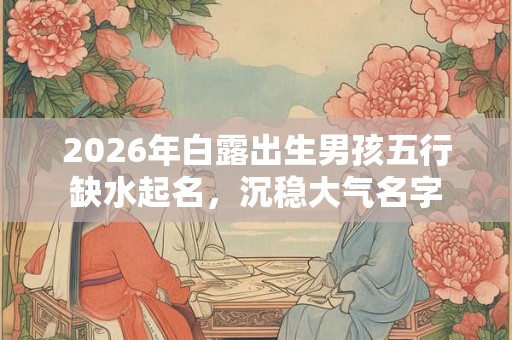 2026年白露出生男孩五行缺水起名，沉稳大气名字