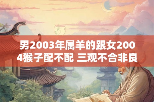 男2003年属羊的跟女2004猴子配不配 三观不合非良配