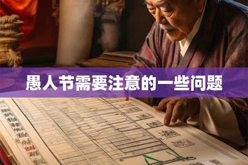 愚人节需要注意的一些问题