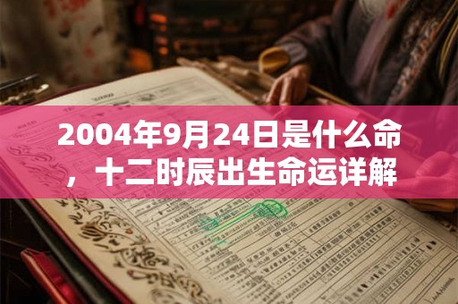 2004年9月24日是什么命,十二时辰出生命运详解 2004年9月24日是什么命,十二时辰出生命运详解