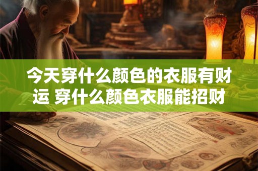 今天穿什么颜色的衣服有财运 穿什么颜色衣服能招财