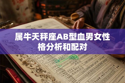 属牛天秤座AB型血男女性格分析和配对