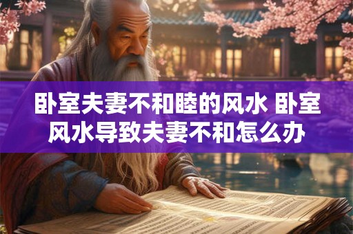 卧室夫妻不和睦的风水 卧室风水导致夫妻不和怎么办