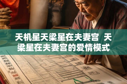 天机星天梁星在夫妻宫  天梁星在夫妻宫的爱情模式