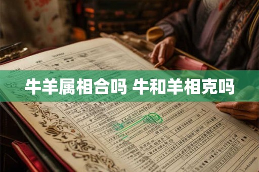 牛羊属相合吗 牛和羊相克吗