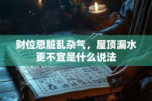 财位忌脏乱杂气，屋顶漏水更不宜是什么说法