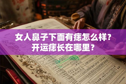 女人鼻子下面有痣怎么样？开运痣长在哪里？