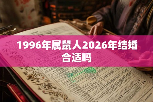 1996年属鼠人2026年结婚合适吗