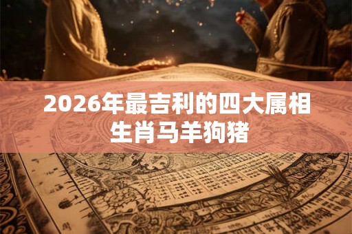 2026年最吉利的四大属相 生肖马羊狗猪