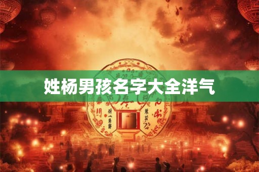姓杨男孩名字大全洋气 姓杨男孩名字大全洋气