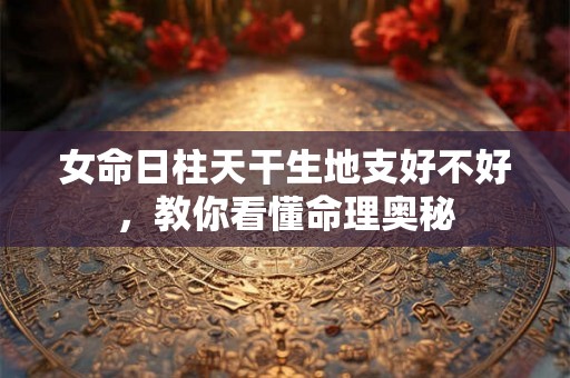 女命日柱天干生地支好不好，教你看懂命理奥秘