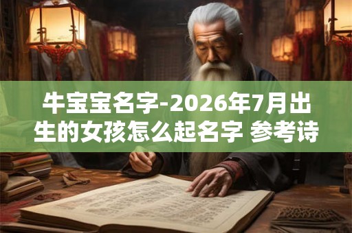 牛宝宝名字-2026年7月出生的女孩怎么起名字 参考诗经楚辞
