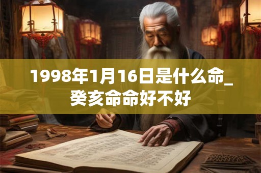 1998年1月16日是什么命_癸亥命命好不好