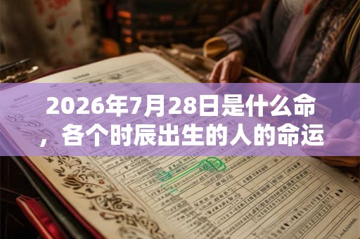 2026年7月28日是什么命，各个时辰出生的人的命运