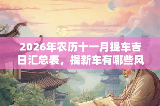 2026年农历十一月提车吉日汇总表，提新车有哪些风俗习惯？