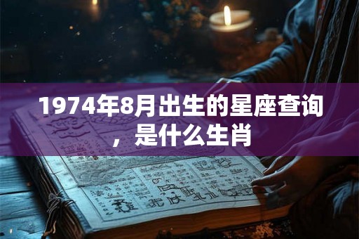1974年8月出生的星座查询，是什么生肖