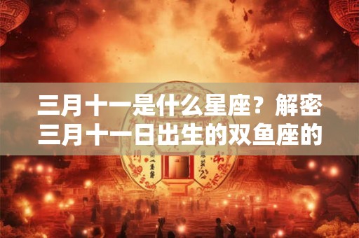 三月十一是什么星座？解密三月十一日出生的双鱼座的性格特点和命运走向