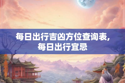 每日出行吉凶方位查询表,每日出行宜忌 每日出行吉凶方位查询表,每日出行宜忌