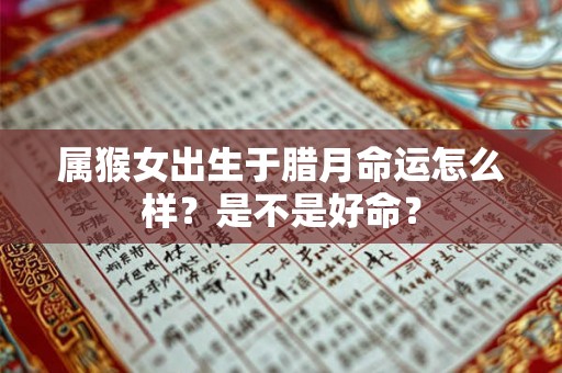 属猴女出生于腊月命运怎么样？是不是好命？