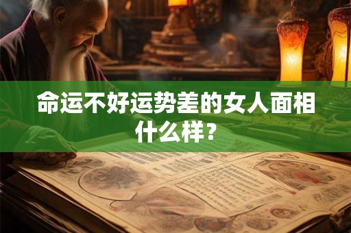 命运不好运势差的女人面相什么样？