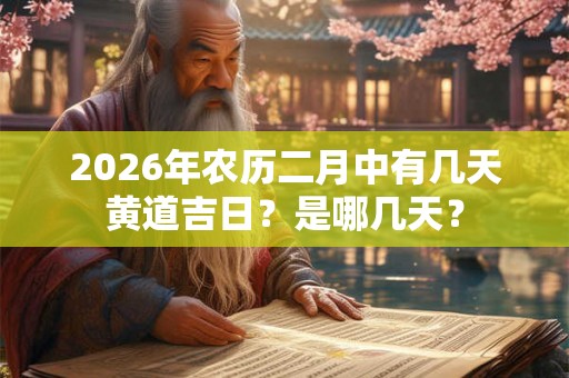2026年农历二月中有几天黄道吉日？是哪几天？