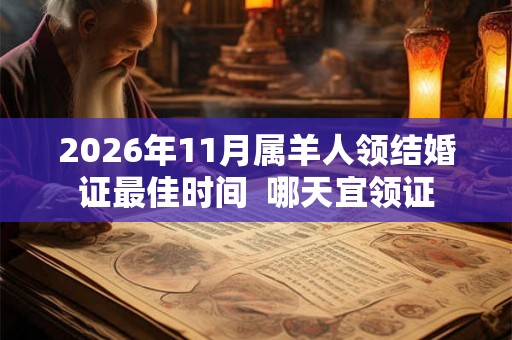 2026年11月属羊人领结婚证最佳时间  哪天宜领证