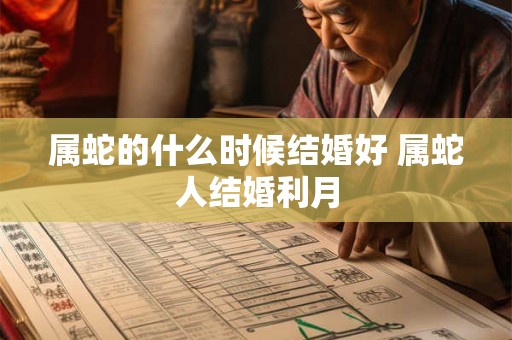 属蛇的什么时候结婚好 属蛇人结婚利月