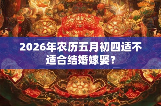 2026年农历五月初四适不适合结婚嫁娶？