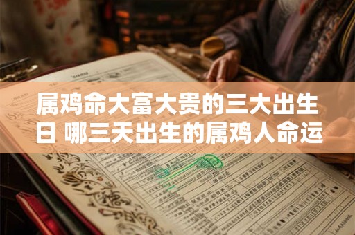 属鸡命大富大贵的三大出生日 哪三天出生的属鸡人命运大富大贵 属鸡命大富大贵的三大出生日 哪三天出生的属鸡人命运大富大贵
