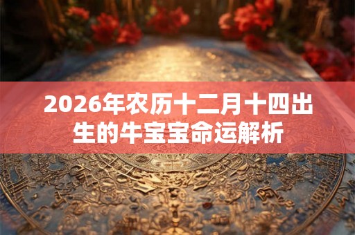 2026年农历十二月十四出生的牛宝宝命运解析