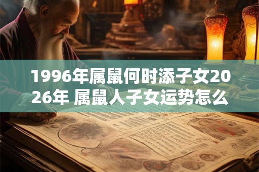 1996年属鼠何时添子女2026年 属鼠人子女运势怎么样