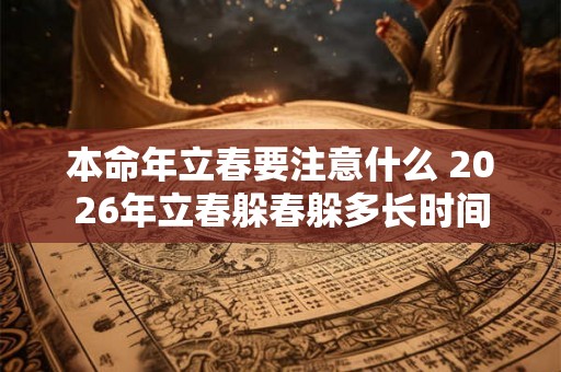 本命年立春要注意什么 2026年立春躲春躲多长时间