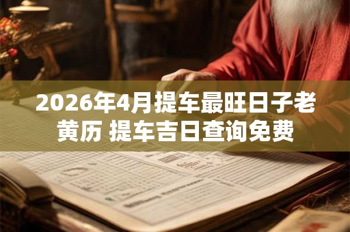 2026年4月提车最旺日子老黄历 提车吉日查询免费 2026年4月提车最旺日子老黄历 提车吉日查询免费
