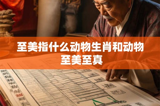 至美指什么动物生肖和动物 至美至真