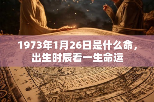 1973年1月26日是什么命，出生时辰看一生命运