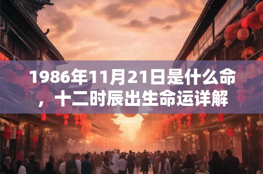 1986年11月21日是什么命,十二时辰出生命运详解 1986年11月21日是什么命,十二时辰出生命运详解