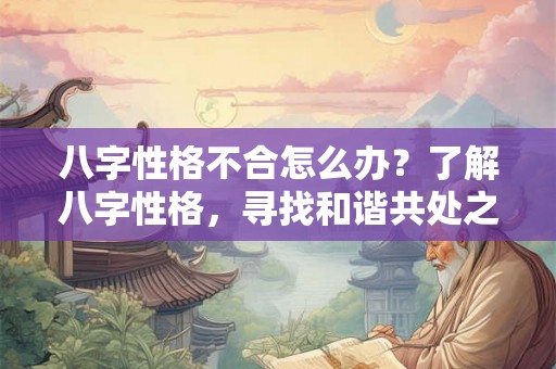 八字性格不合怎么办？了解八字性格，寻找和谐共处之道！